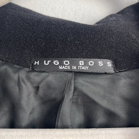 Hugo Boss 100% wool long line winter dress overcoat sz 46L - Picture 8 of 11